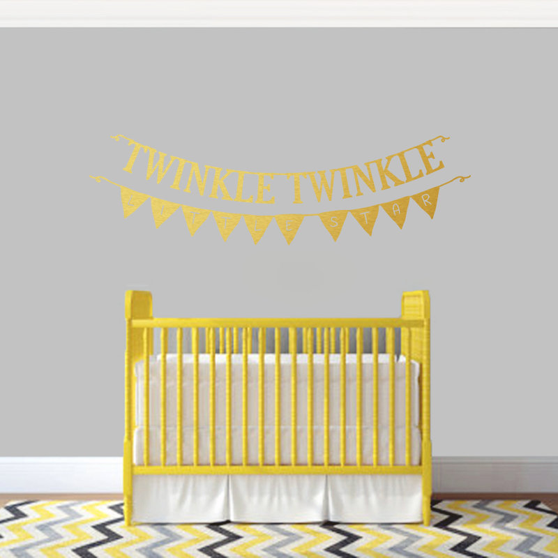 Décalcomanie murale twinkle twinkle little star, Or