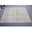 Tapis turc rétro Oushak beige: pièce d'art antique idéale pour le vestibule et les espaces de vie
