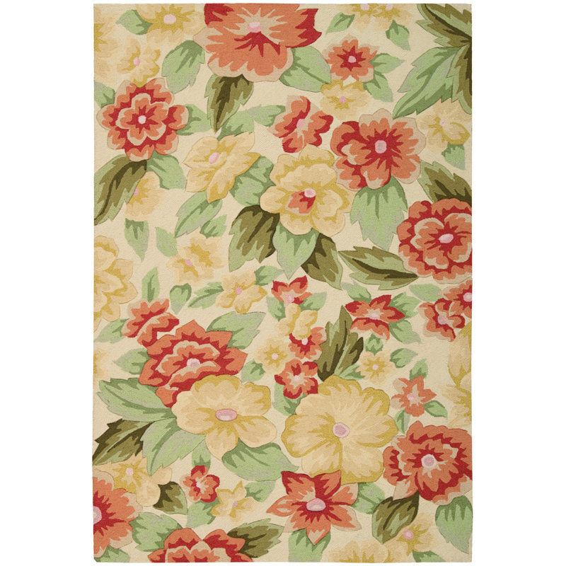 Asiha Floral Indoor Rug, Rectangle 3'6" x 5'6"
