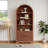 70.08"H Arched Storage Bookcase-970836480