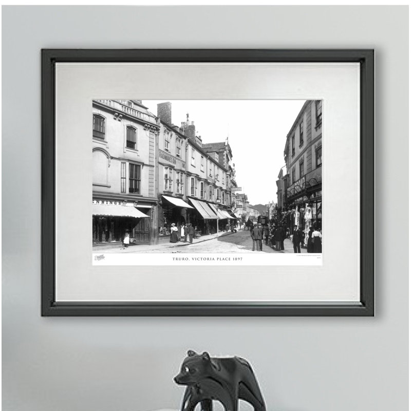 Truro, Victoria Place 1897 by Francis Frith - Single Picture Frame Print, 45cm H x 60cm W x 2.3cm D