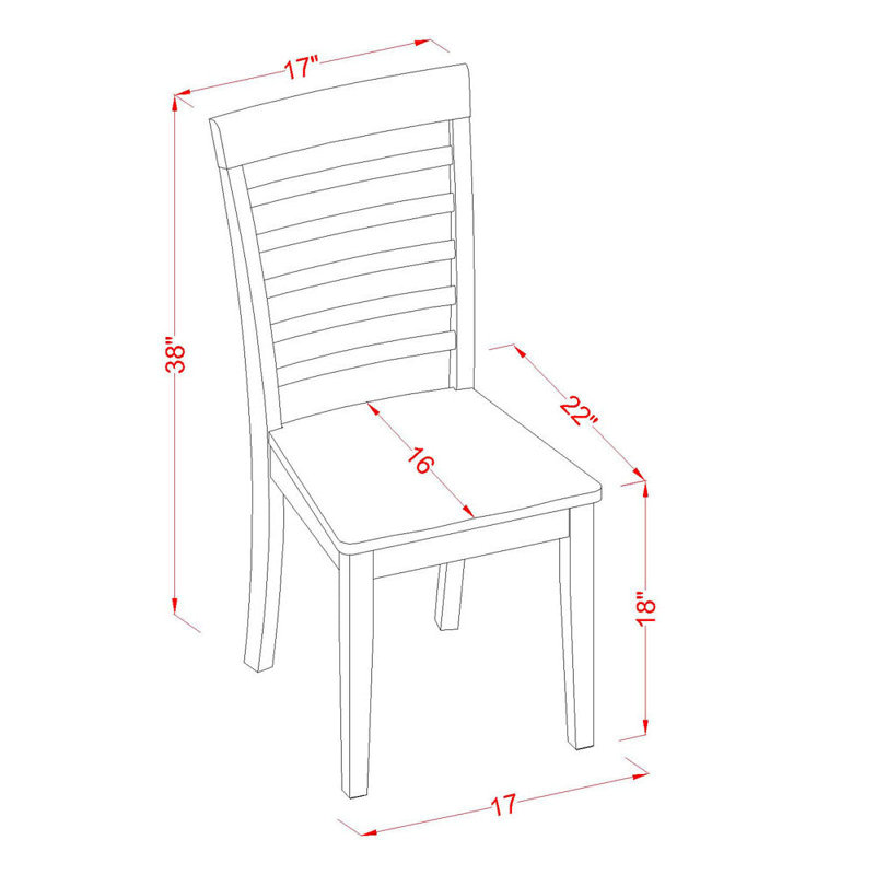 6 pièces de table de cuisine et chaises de salle à manger contenant une table rectangulaire et 4 chaises de salle à manger avec banc, acajou