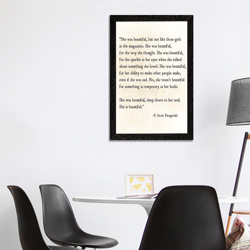 She Is Beautiful by Debbra Obertanec - Floater Frame Print on Canvas, 66.04 cm H x 45.72 cm W, Black