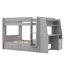 Lit superposé pour enfants avec bureau d'étude, tablettes de rangement et tiroirs-1112638891