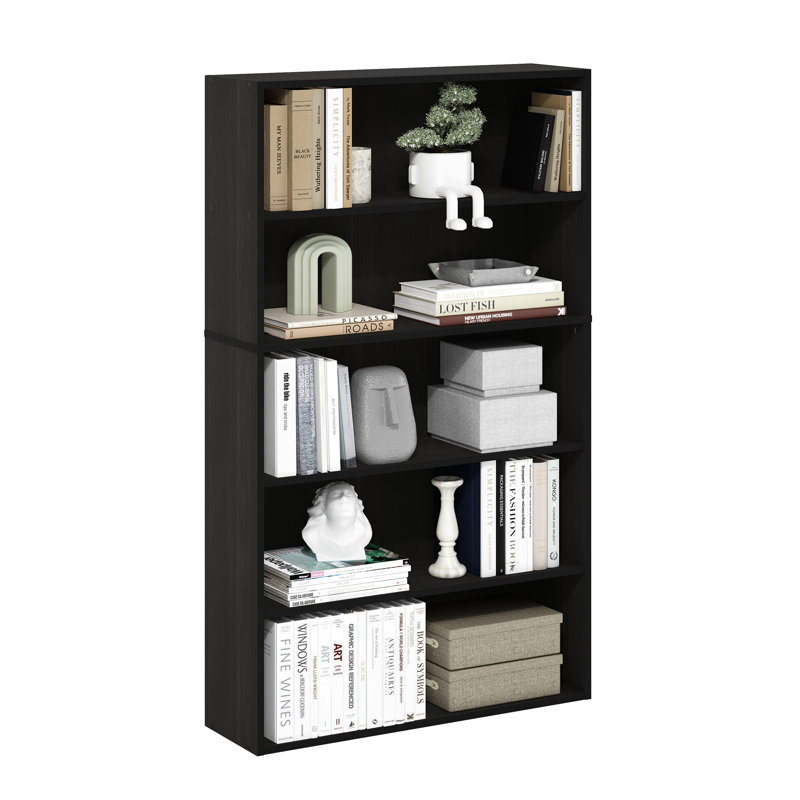 Pasir 5-Tier Open Shelf Bookcase, Bookshelf, Espresso, (5 Shelves) 52.68"H x 31.5"W x 9.37"D