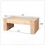 Table basse en bois rustique, table de centre en bois d'ingénierie avec finition délavée, table de salon de style campagne moderne