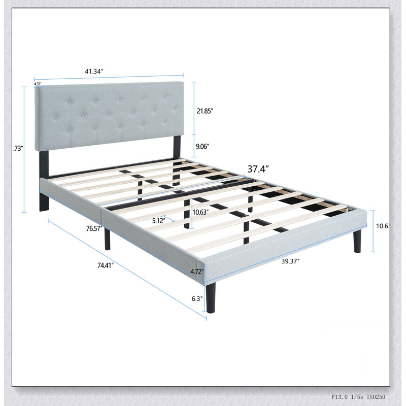Light Gray Twin Bed