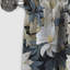 Motif botanique beige et gris J - motif floral - rideau occultant - 1 panneau-107555140