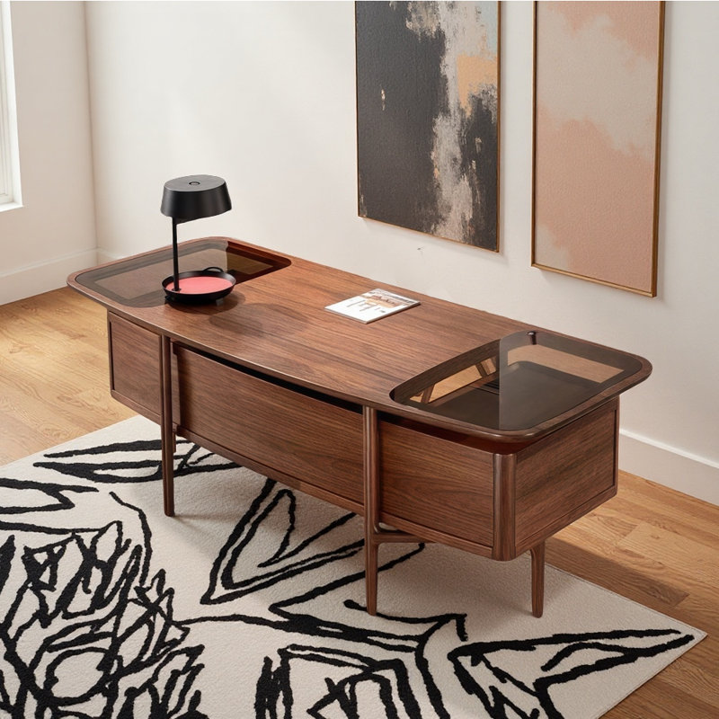 Nouveau bureau de luxe léger de style chinois, H 30,71 po x l 70,87 po x P 32,28 po