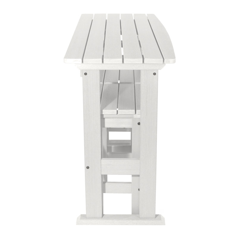 Arbnora 2 - Person Patio Dining Set with Rectangular Table, White