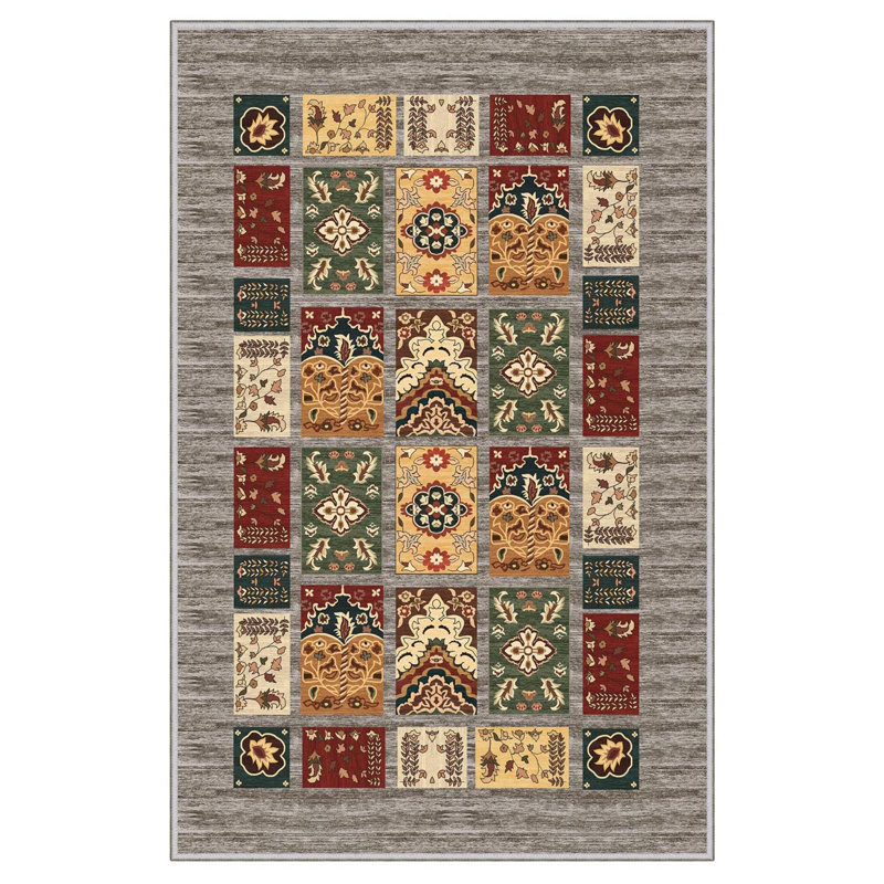Tapis de couloir élégant, 2,6 x 6,6 pieds | 100% polyester, 650 g / m², hauteur des poils de 0,3 po | Pois antibactérien et antidérapant en PVC | Lavable à la machine, impression numérique 3D durable | Parfait pour la décoration intérieure