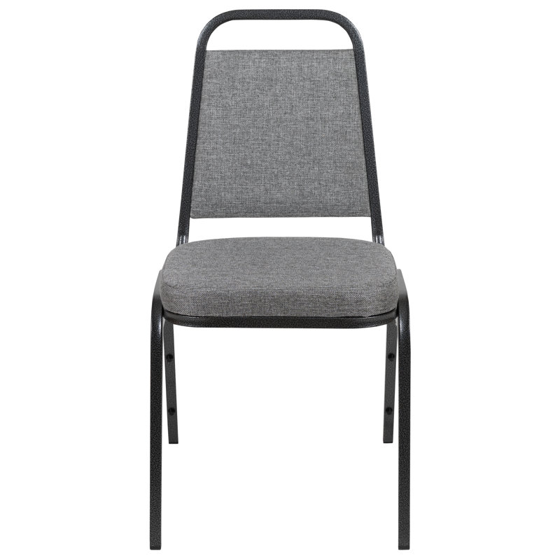 Gray Fabric and Metal Stacking Banquet Chair
