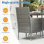 Chaise de patio 4 pièces en rotin toutes saisons gris-866911590