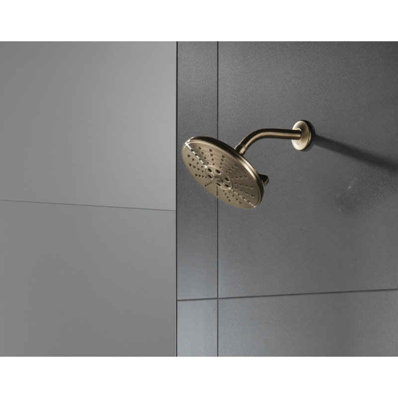 Pomme de douche à pluie réglable avec technologie H2Okinetic, Champagne champagne
