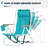 4-Position Reclining Backpack Folding Beach Chair with Headrest, Cup Holder & Wooden Armrests, Portable Foldable Outdoor Camping Chair, Green