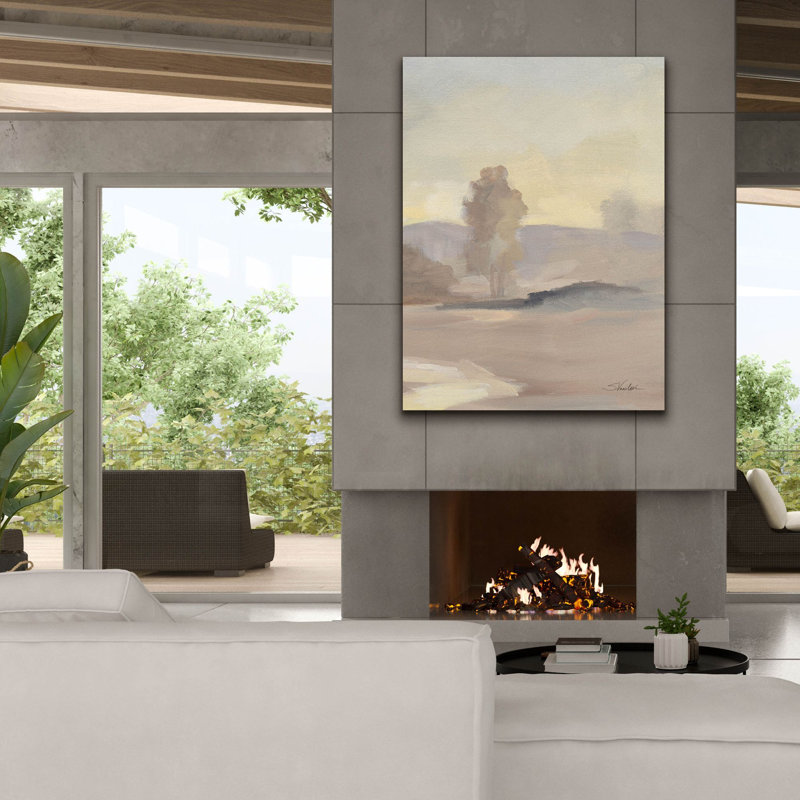 «Monochromatique Farm View 4» par Silvia Vassileva, art mural sur toile, 40 x 54 po, H 54 po x l 40 po x P 1,5 po