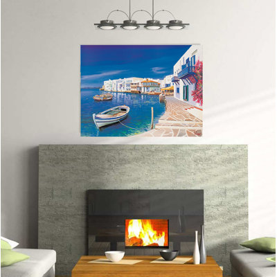 Porticciolo Greco by Galasso - Single Picture Frame Painting on MDF