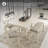 Leandru Solid Wood Base Dining Table