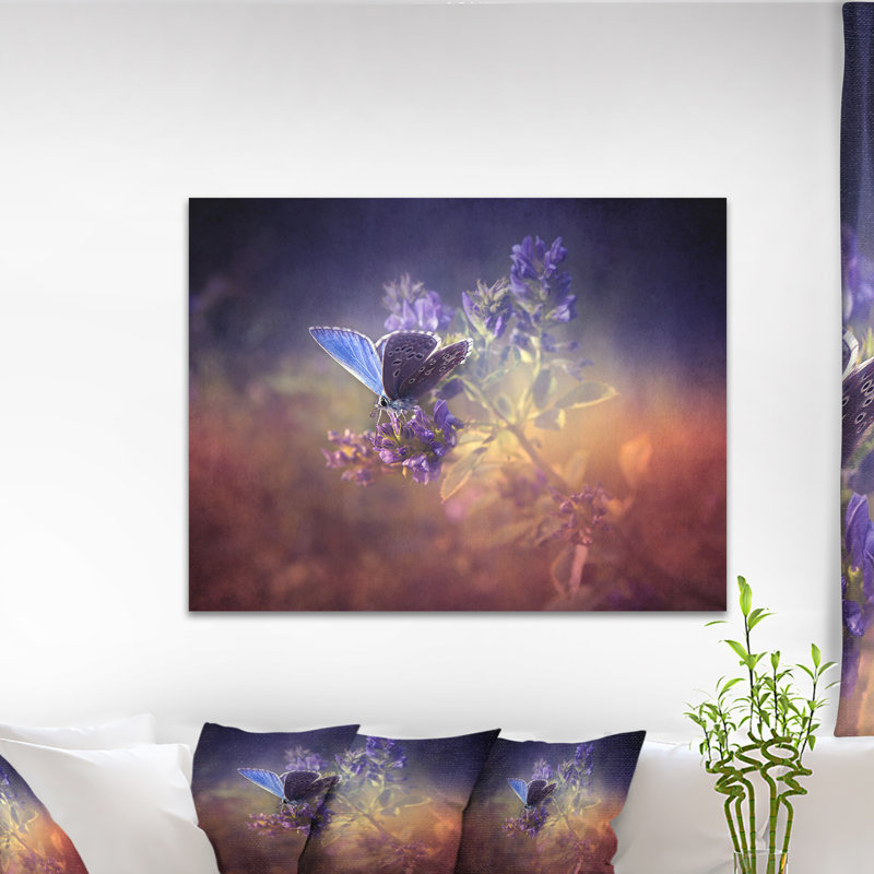 «Vintage Butterfly», impression, H 30 po x l 40 po x P 1 po, Toile tendue