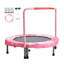 Trampoline pliable pour enfants de 36 pouces avec poignée, rebondisseur intérieur / extérieur rose pour enfants de 3 ans et plus
