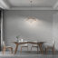 Simple ash wood rectangular dining table set