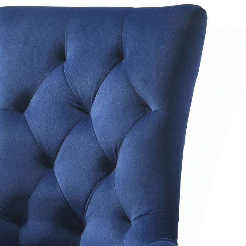 Chaise d'appoint, chaise d'appoint, ensemble de 2, Velours bleu