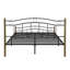 Metal Bed with Wavy Headboard and Footboard-63373988-63374010