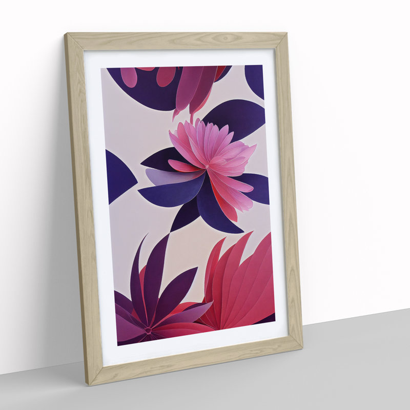 XV1022-4276X Sublime Flowers - Print, White, 66cm H x 48cm W, Oak Framed Paper