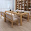 Bureau rectangulaire en bois massif Burlywood-171496390