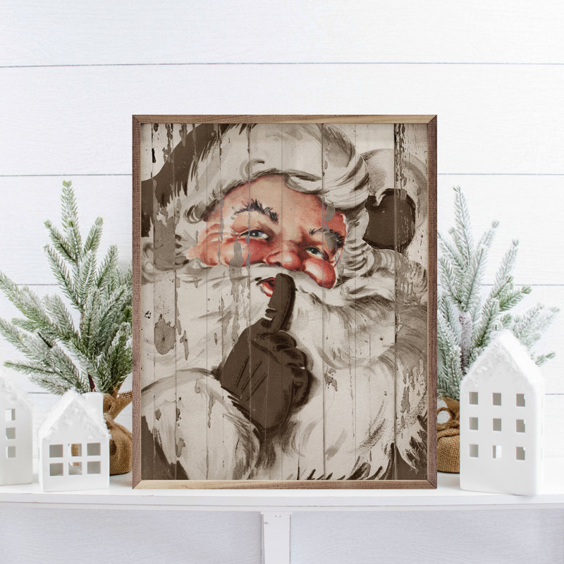 Santa Be Quiet Shh Beige, H 20 po x l 16 po x P 1 po