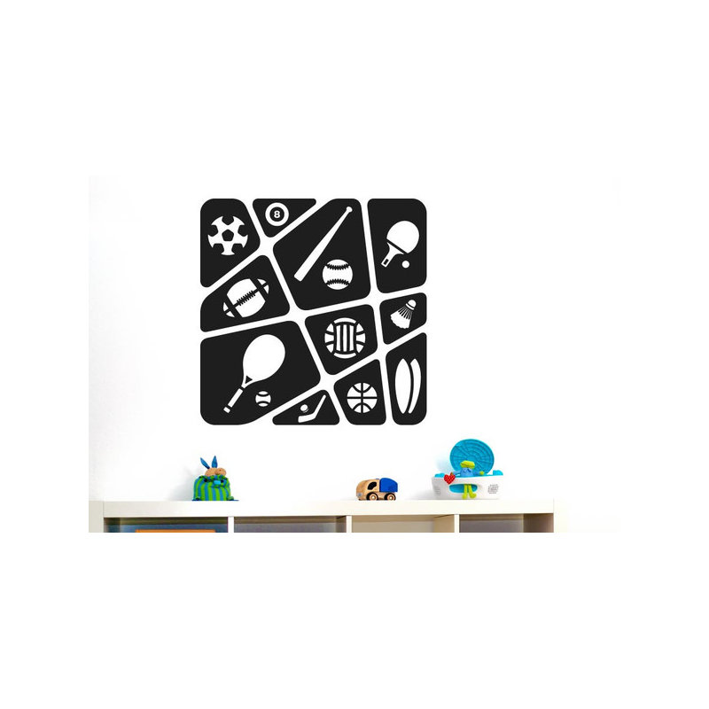 Sports Wall Decal, Black
