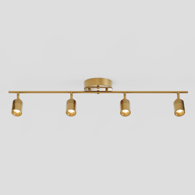 Shura 4-Light Integrated LED Track Light w/ Rotatable Heads, 3 ft. Track Lighting Kit, 3000k, 2240 Lumen