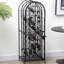 Armoire verrouillable 45 po en fer forgé avec serrure - noire, conception élégante