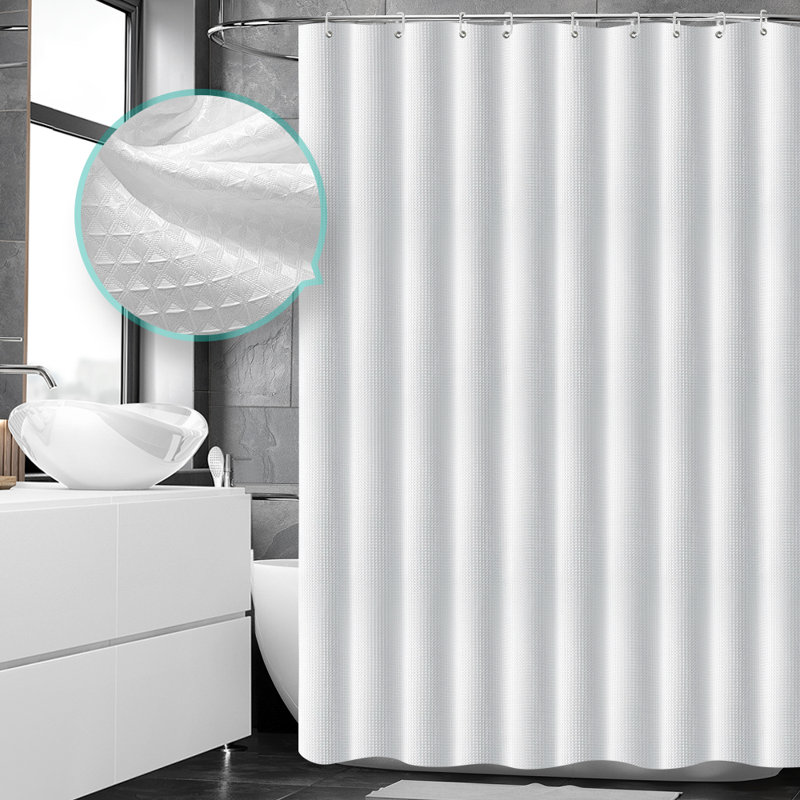 Rideau de douche l 71 po x L 71 po + 12 crochets