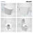 JACUZZI Smart Bidet Toilet, Auto Open/Close Lid, Soft Closing, Foot Sensor Flush, Instant Heating Seat, Warm Wash/Air Dryer, Front/Rear Wash
