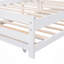 Lit plateforme double avec lit gigogne réglable, blanc (ancien SKU: SM000248AAK)