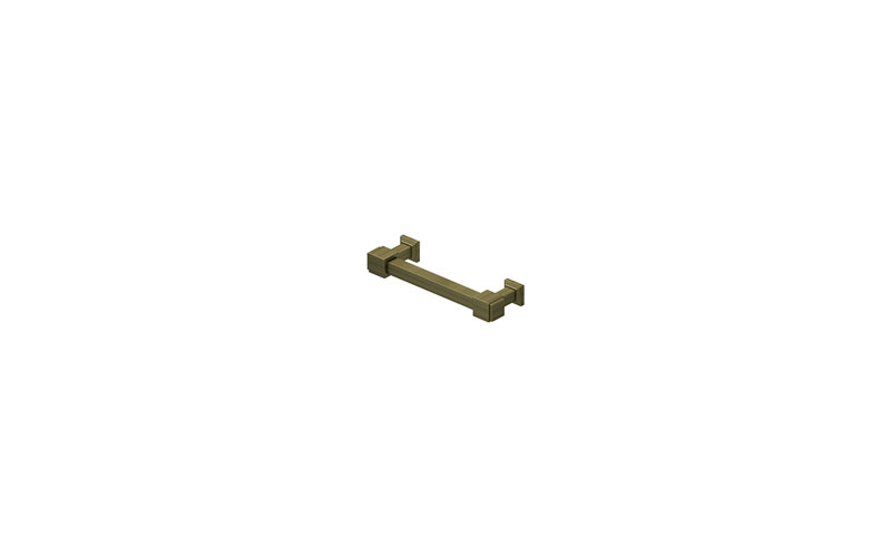 Deltana MP40U5 Decorative Cabinet Pull 4", Manhattan, Solid Brass in Antique Brass, Antique Brass