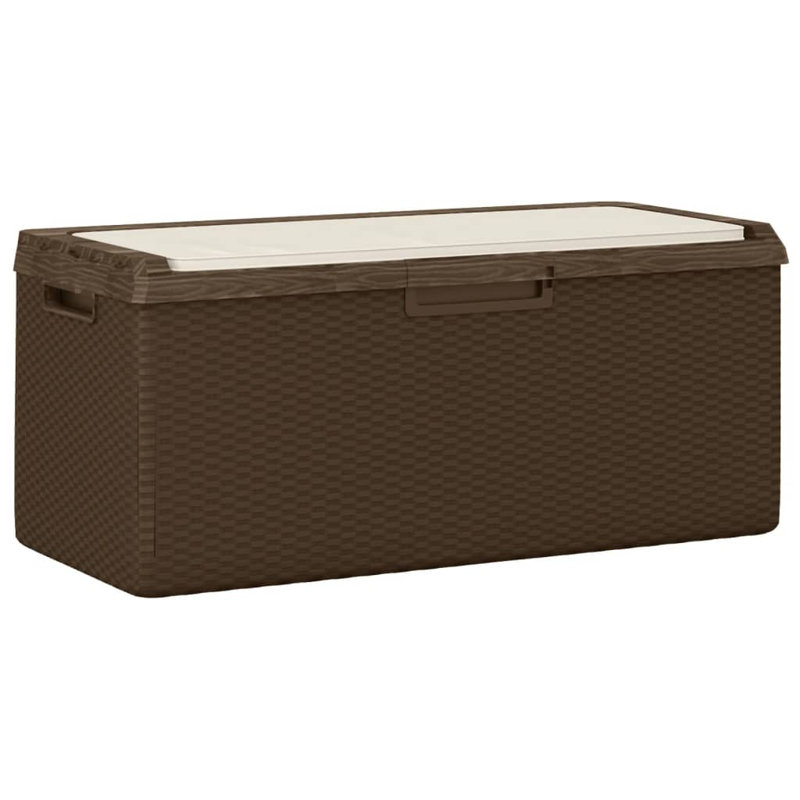 92.5 Gallons Polypropylene Deck Box, Brown