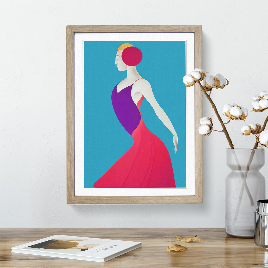 Abstract Dancing Woman No.4 - Wall Art