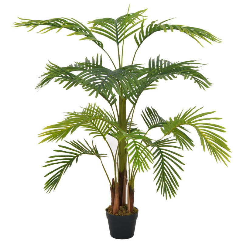Arbre artificiel artificiel décoratif palmier décoratif avec pot vert 27,6 po