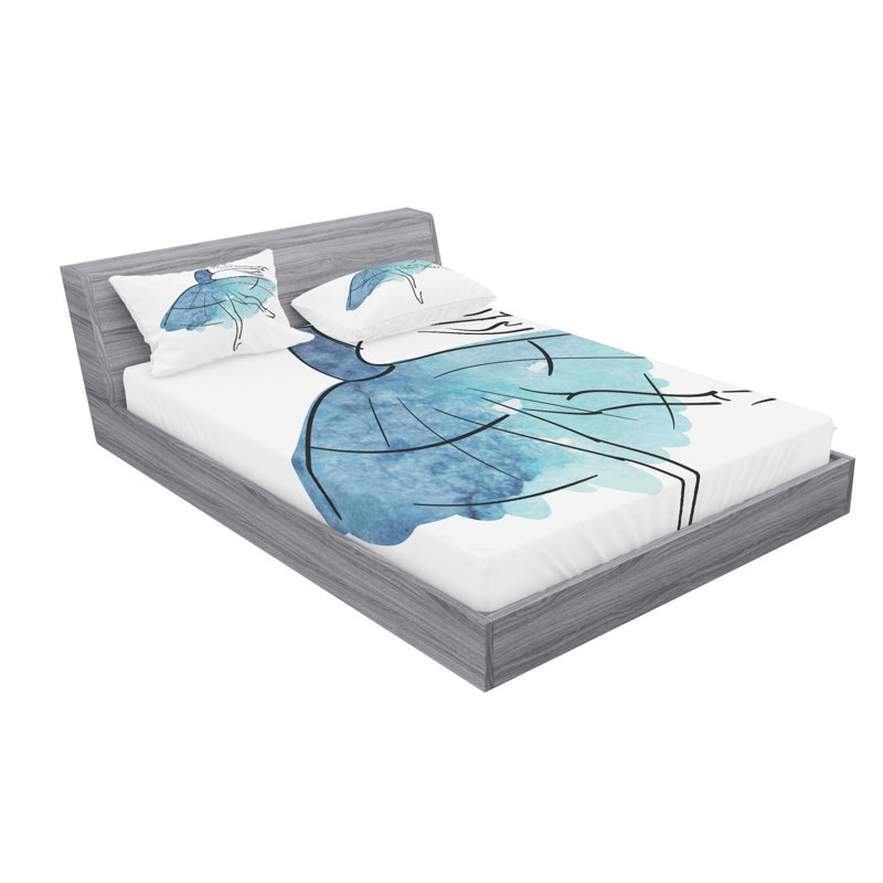 Ballet Microfiber Sheet Set, Queen Sheet Set with Fitted Sheet