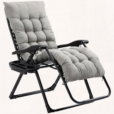 Folding Mesh Lounge Chairs Set of 2