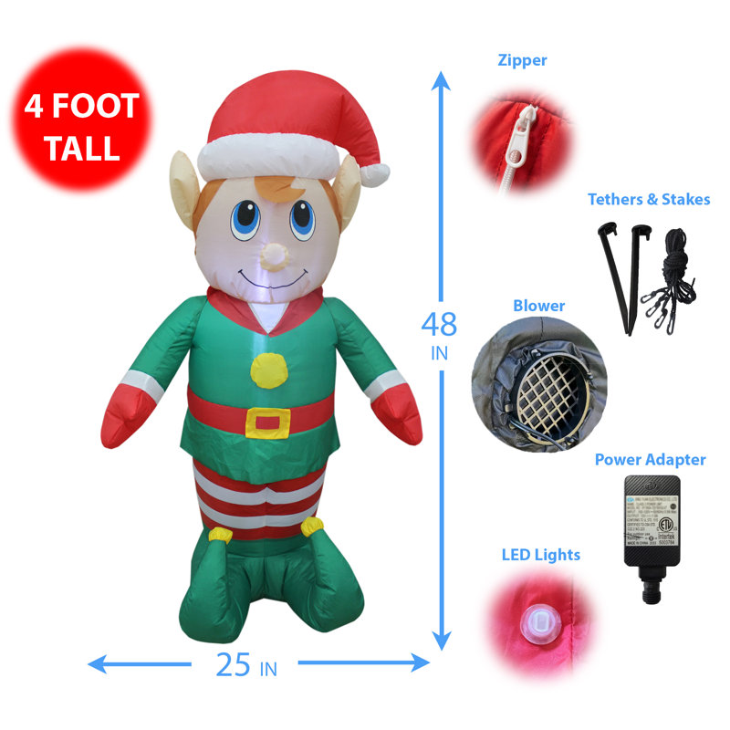 Décoration de jardin gonflable de Noël pour enfants