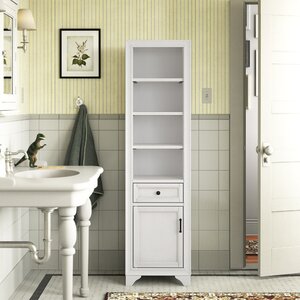 18" W x 67.62" H x 15" D Free-Standing Linen Cabinet