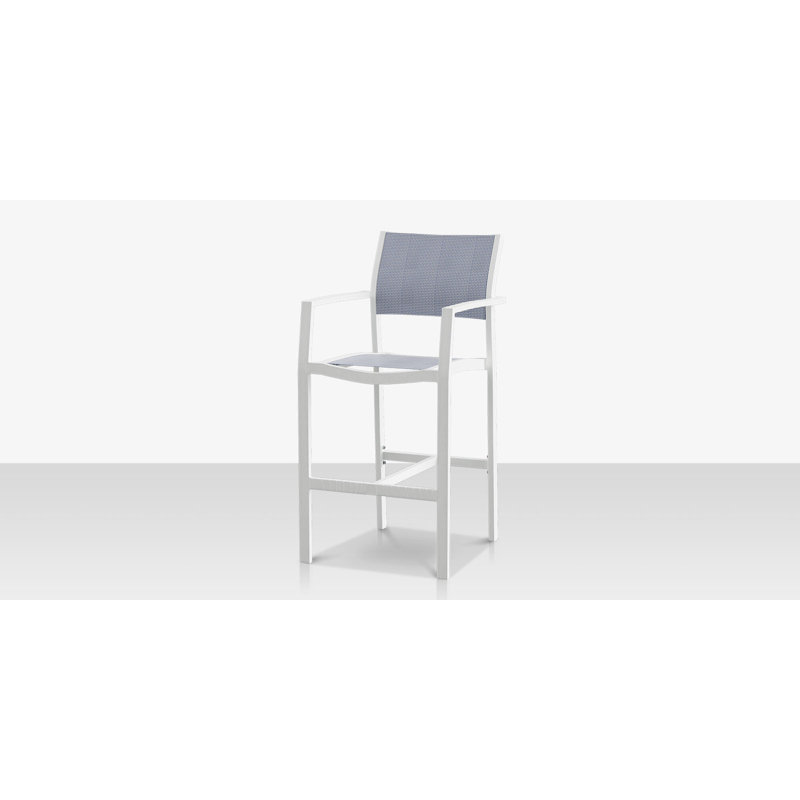 Chaise de bar Fusion, Blanc Tex, Brise marine
