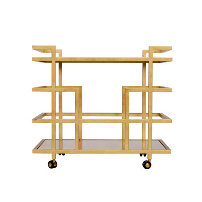 Ireland Linear Bar Cart by Worlds Away