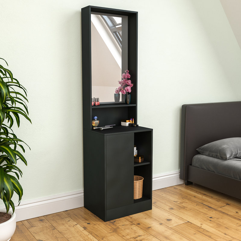 Muskoka Dressing Table with Mirror, Black