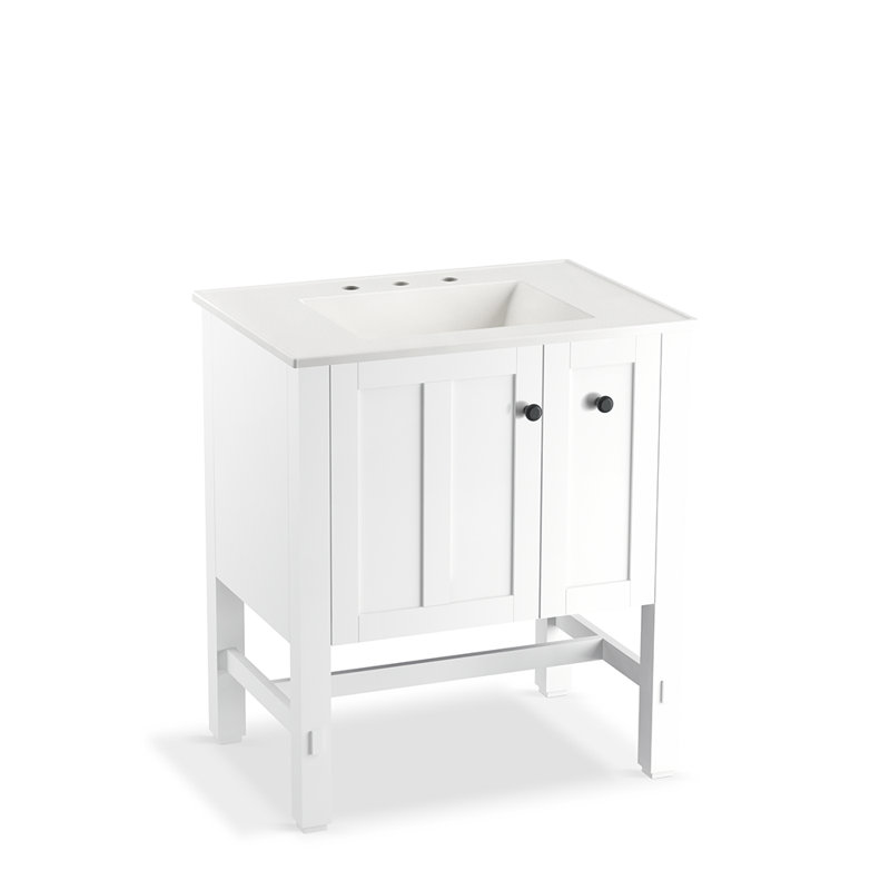 Tresham® 30" Single Bathroom Vanity Base Only, Linen White
