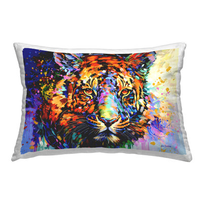 Coussin décoratif imprimé Tiger's Wild Wonder par Leon Devenice