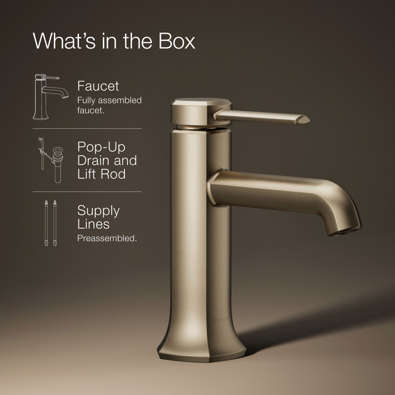 Occasion Single-Handle Sink Vessel Sink Bathroom Faucet with Drain Assembly, Vibrant Brushed Bronze